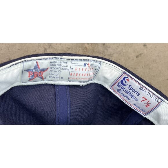 Vintage NWT Anaheim Angels Hat MLB Sport Specialties Size 7 ½ Navy Fitted Cap - Picture 7 of 7